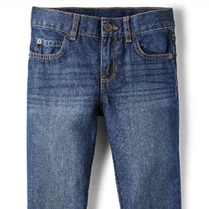 THE CHILDRENS PLACE Boys' Basic Straight Leg Adjustable Waist Blue Jeans 14